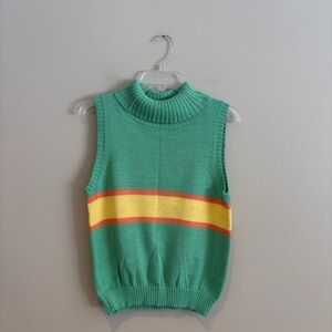 Vintage 80s/90s Santa Cruz Sleeveless Turtleneck Sweater Vest